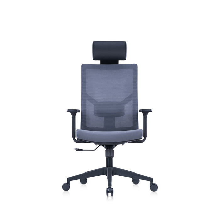 RFG Ergonomic chair Snow Black HB, light gray seat, light gray backrest