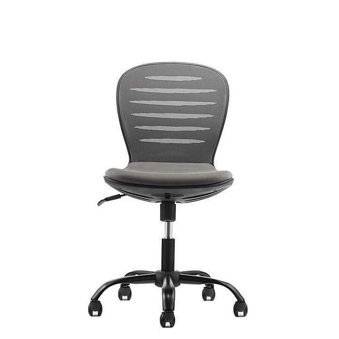 RFG Children's chair Flexy Black, damask and mesh, gray seat, gray back