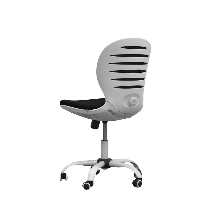 RFG Children's chair Flexy White, damask and mesh, black seat, black backrest