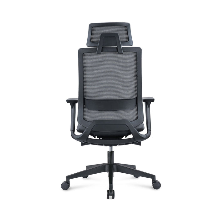 RFG Meteor X Black HB ergonomic chair, gray seat, gray back