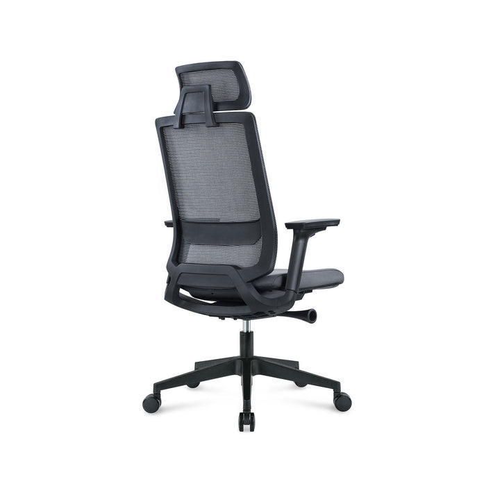 RFG Meteor X Black HB ergonomic chair, gray seat, gray back