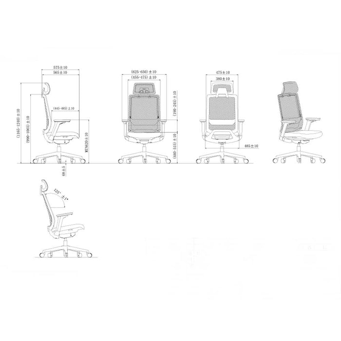 RFG Meteor X Black HB ergonomic chair, black seat, black back