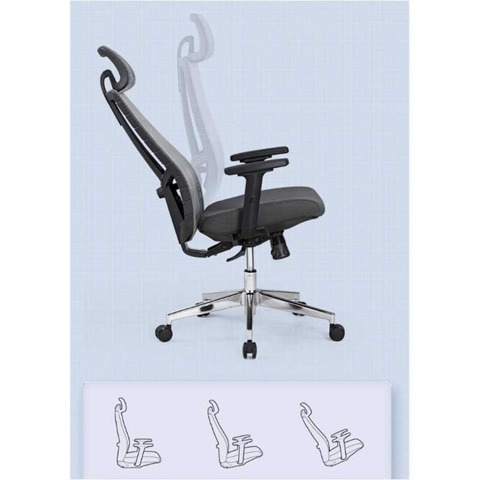 RFG Artur HB ergonomic chair, dark gray seat, black backrest