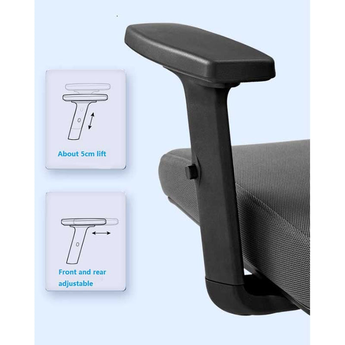 RFG Artur HB ergonomic chair, dark gray seat, black backrest