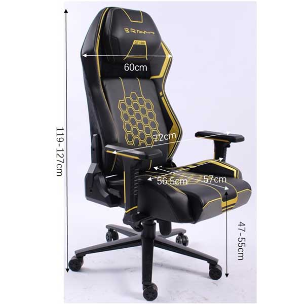 RFG Gaming chair Game On, black and yellow
