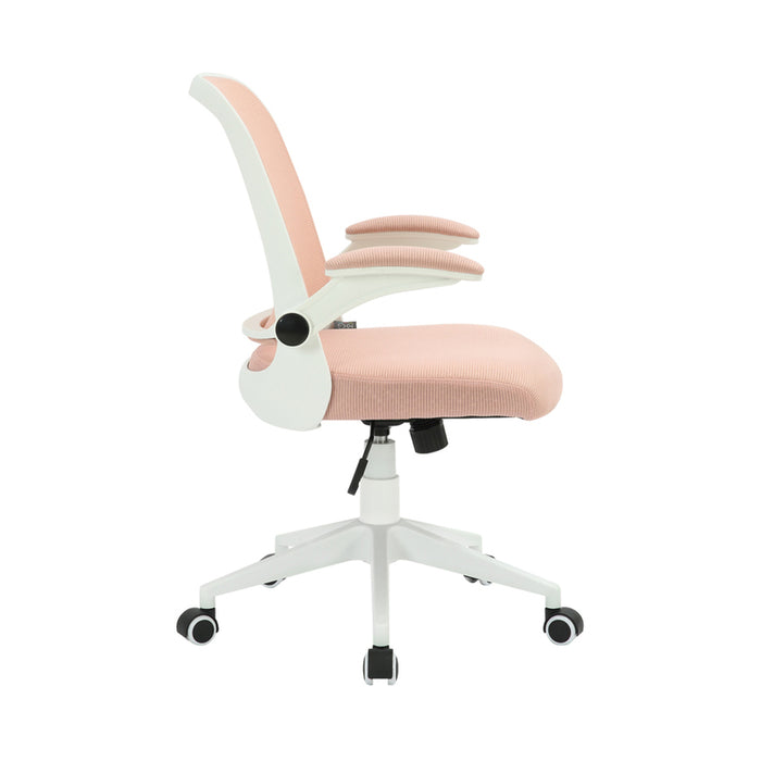 OFFICE CHAIR RFG PRETTY WHITE W PINK