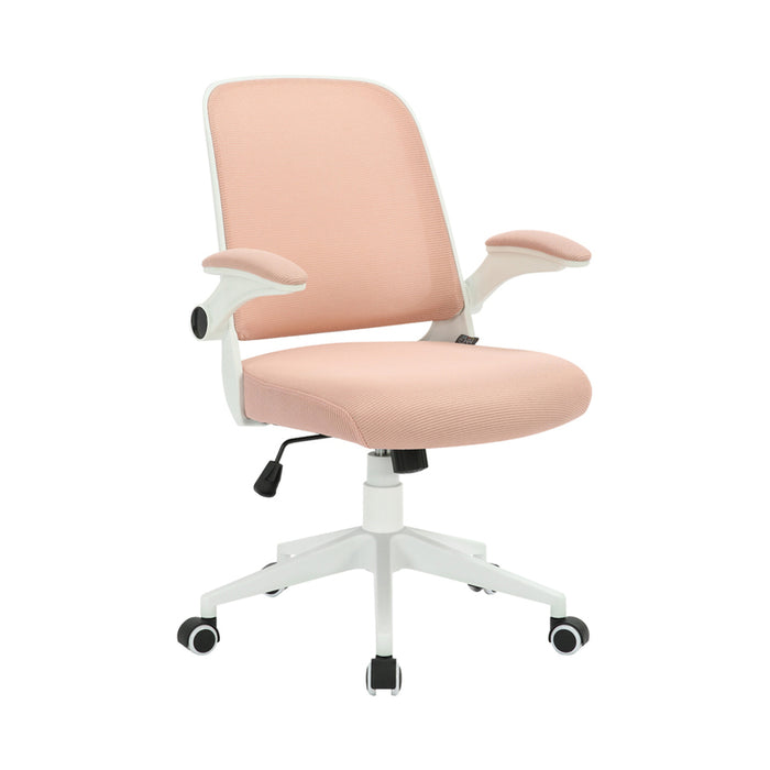 OFFICE CHAIR RFG PRETTY WHITE W PINK