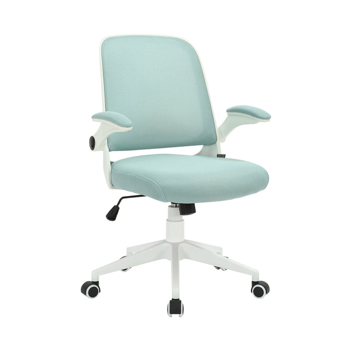 OFFICE CHAIR RFG PRETTY WHITE W AQUA MARINE