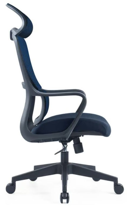 RFG Director's chair Best HB, damask and mesh, dark blue seat, dark blue back