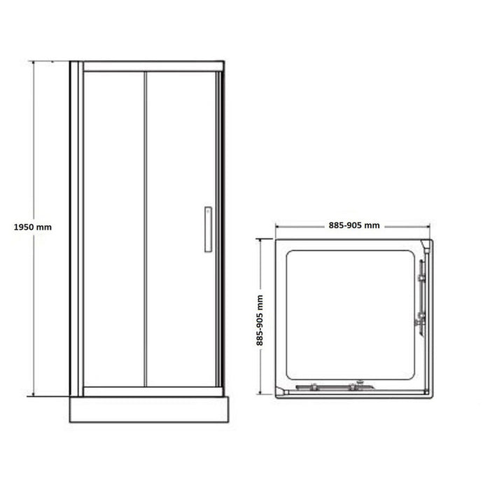 SHOWER CABIN 90X90 RGC BELLA S