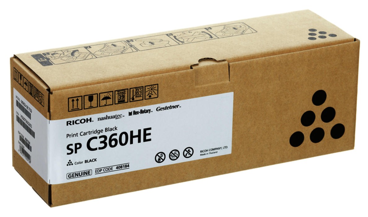 Toner cartridge Ricoh SPC360HE, 7000 copies, Black