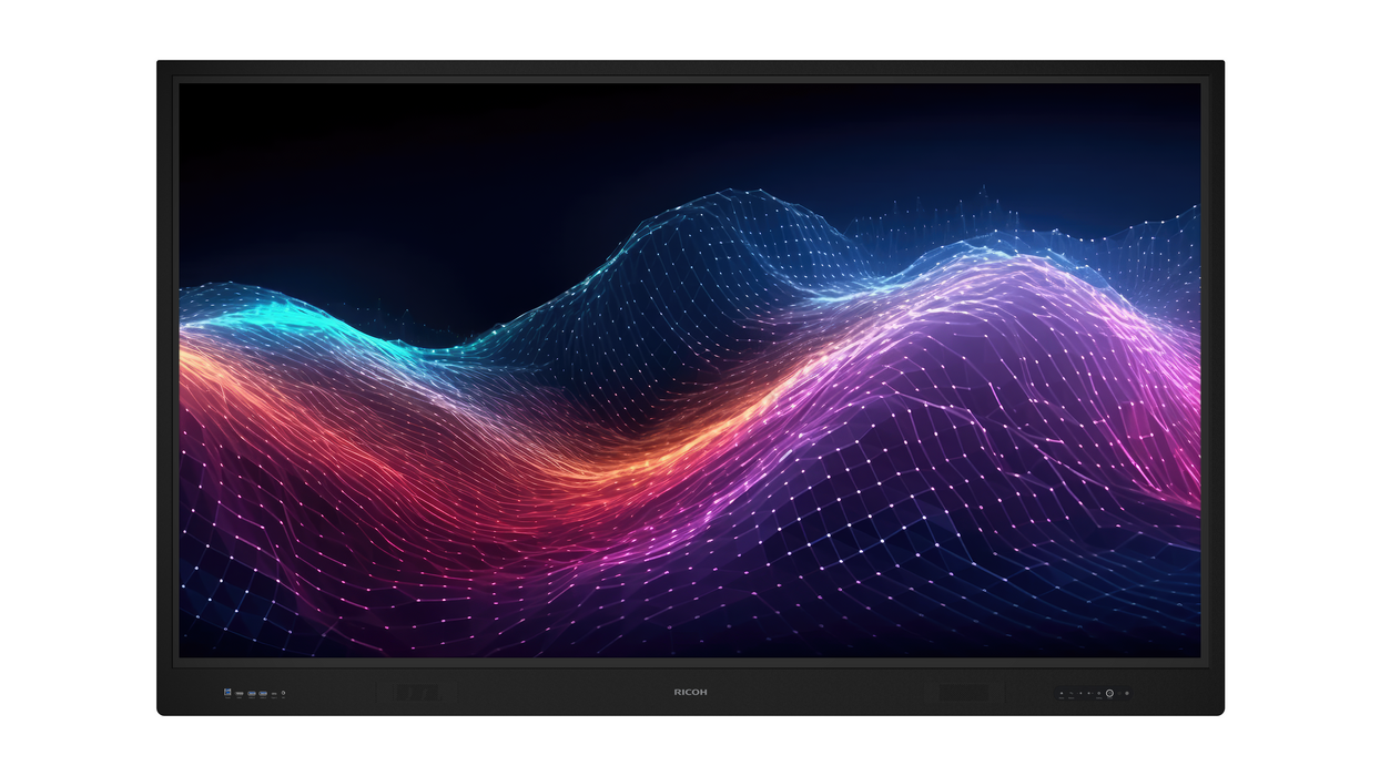 Interactive display RICOH A8610, 86", 3840 x 2160, HDMI, DP, Android 13, USB, Multi-touch, Black