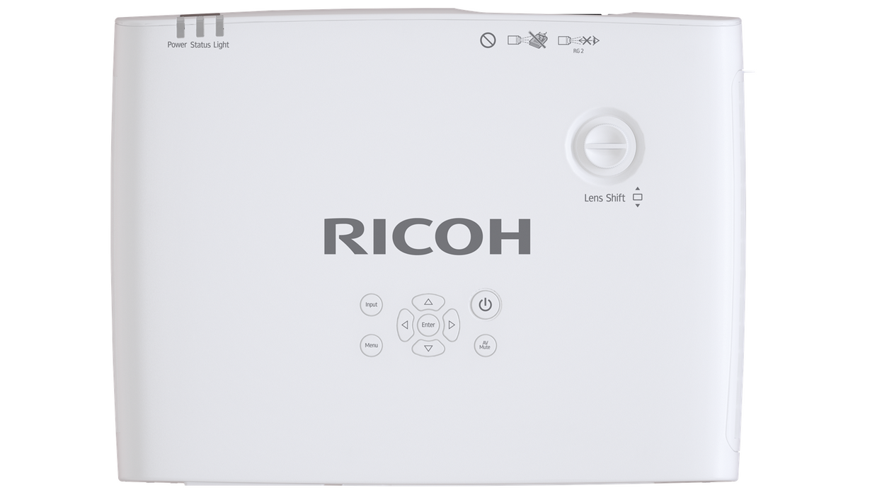 Short-focus laser 3CLD projector RICOH WUL5A40ST, 55-150" WXGA 1920x1200, 4500 Lumens, from 51 cm