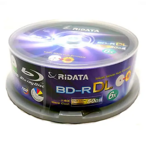 RiDATA BD-R 50Gb 4X (Printable) - 15 pcs. in a spindle - CD/DVD<<<Оптични носители<<<MediaTrade
