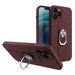Ring Case silicone case with finger grip and stand for iPhone 12 Pro Max brown - Cell phone cases and covers<<<HurtelXML