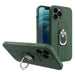 Ring Case silicone case with finger grip and stand for Samsung Galaxy A22 4G dark green - Cell phone cases