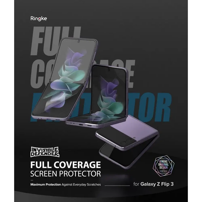 Ringke 2pcs Screen Protector Film for Samsung Galaxy Z Flip 3 Screen Protector (S19P043) - Cell phone protection