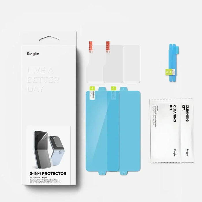 Ringke 3in1 Protector 2-set for Samsung Galaxy Z Flip 6 - Cell phone tempered glass<<<HurtelXML
