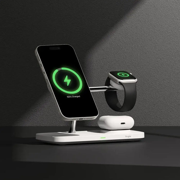 Ringke 3in1 QI2 MagSafe Wireless Charger - White - Cell phone USB charger<<<HurtelXML
