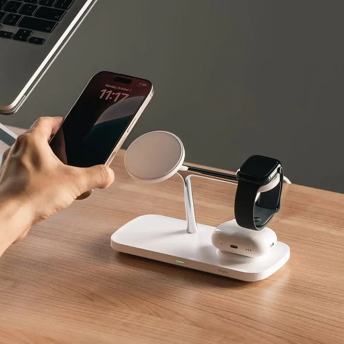 Ringke 3in1 QI2 MagSafe Wireless Charger - White - Cell phone USB charger<<<HurtelXML