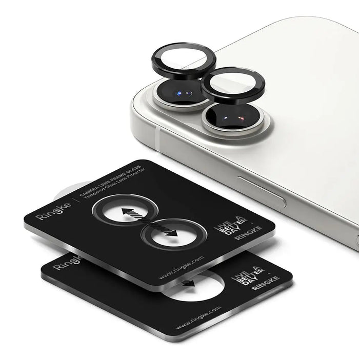 Ringke Camera Frame Protector 2-pack for iPhone 17 - Black - Cell phone tempered glass<<<HurtelXML