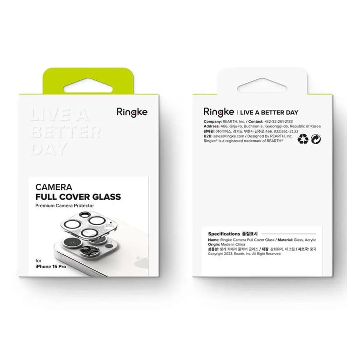 Ringke Camera Protector 2-pack tempered glass for iPhone 15 Pro - Cell phone tempered glass<<<HurtelXML