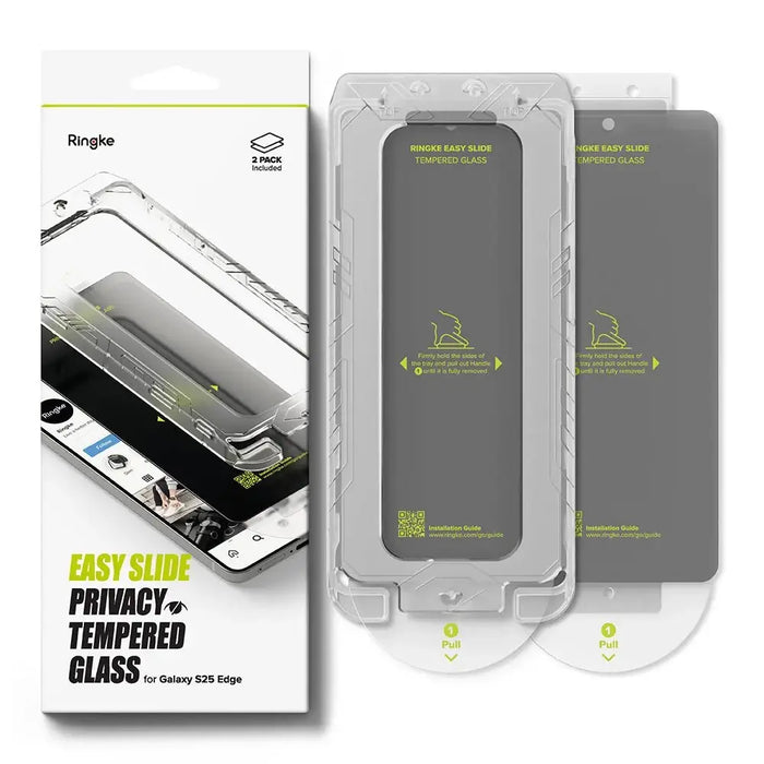 Ringke Easy Slide 2-pack Privacy Glass for Samsung Galaxy S25 Edge - Cell phone tempered glass<<<HurtelXML
