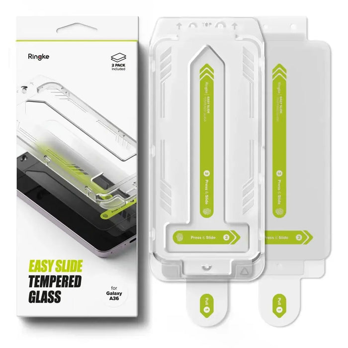 Ringke Easy Slide 2-pack tempered glass for Samsung Galaxy A36 5G - transparent - Cell phone tempered glass<<<HurtelXML