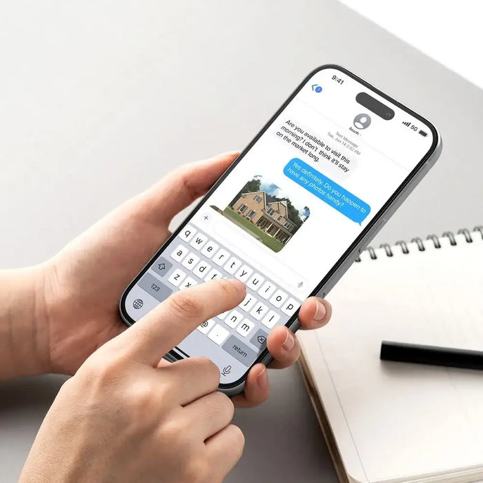 Ringke Easy Slide 2-pack tempered glass with black frame for iPhone 15 / 16 - Cell phone tempered