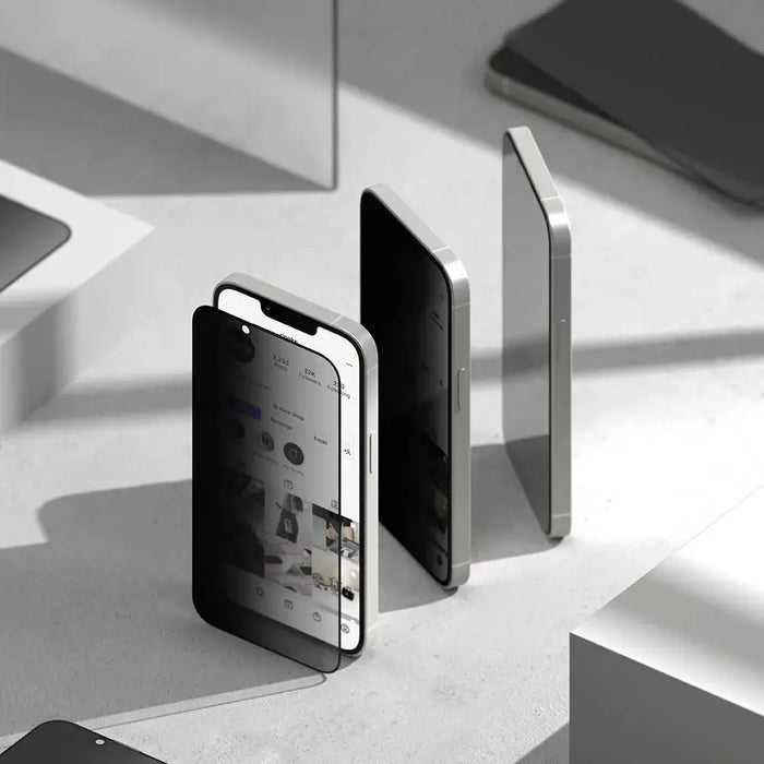 Ringke Easy Slide Privacy Glass 2-pack for iPhone 13 / 13 Pro / 14 / 16e - Cell phone tempered glass<<<HurtelXML