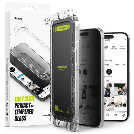 Ringke Easy Slide Privacy Glass 2-pack for iPhone 15 / 16 - iPhone 15<<<Accessories<<<Основна<<<DunaXML&&&Cell phone
