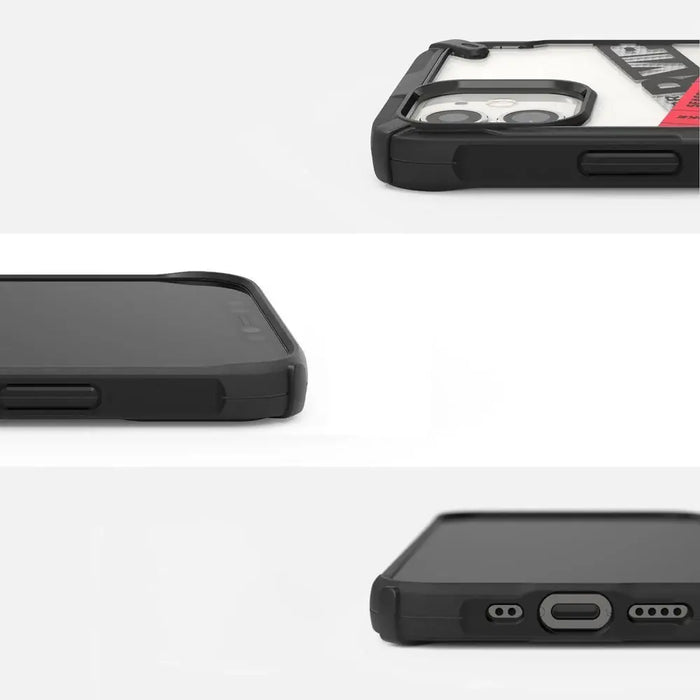 Ringke Fusion X Design durable PC Case with TPU Bumper for iPhone 12 mini black (Ticket band) (XDAP0018) - Cell phone