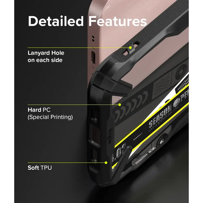 Ringke Fusion X Design durable PC Case with TPU Bumper for iPhone 13 mini black (Ticket band) (FXD540E43) - Cell phone