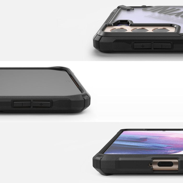 Ringke Fusion X Design durable PC Case with TPU Bumper for Samsung Galaxy S21+ 5G (S21 Plus 5G) black (Routine)