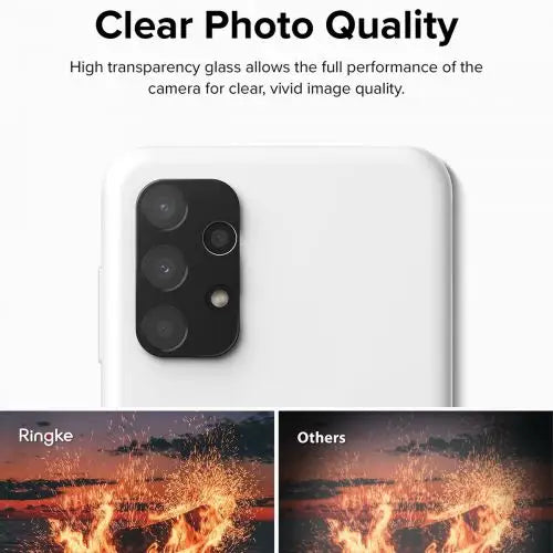 Ringke Galaxy A13 4G Camera Protector Full Cover Glass package (3 pcs) Black - Wireless In-Ear Headphones