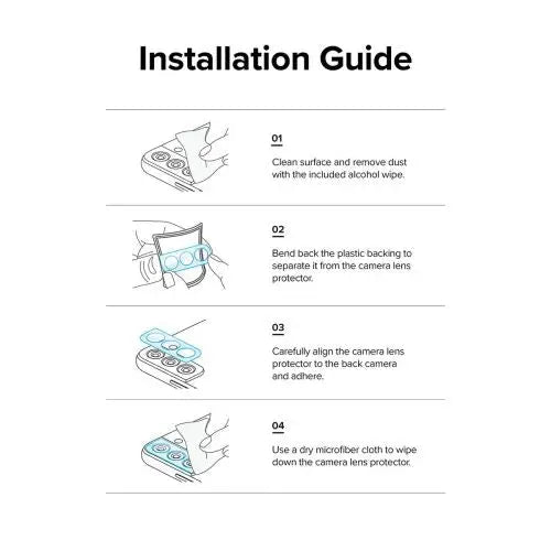 Ringke Galaxy A13 4G Camera Protector Full Cover Glass package (3 pcs) Black - Wireless In-Ear Headphones