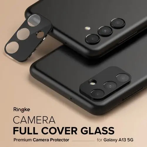 Ringke Galaxy A13 5G Camera Protector Full Cover Glass package (3 pcs) Black - Samsung