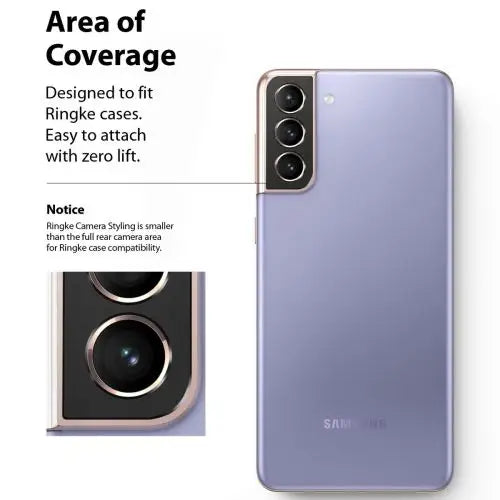 Ringke Galaxy S21+ Camera Styling camera island protector Black - Wireless In-Ear Headphones