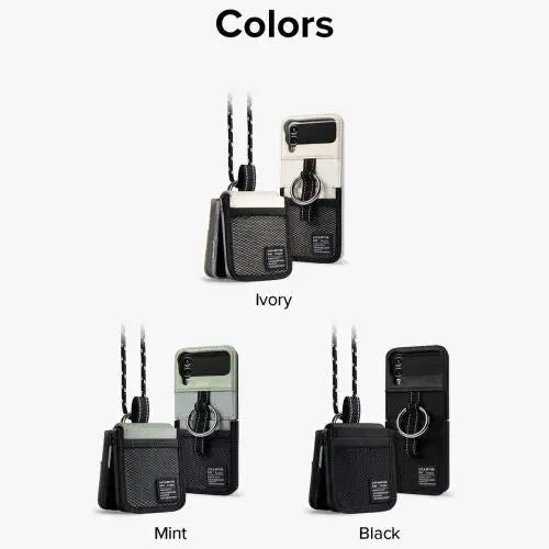 Ringke Galaxy Z Flip 4 Case Folio Signature Mesh Pocket Black - Wireless In-Ear Headphones