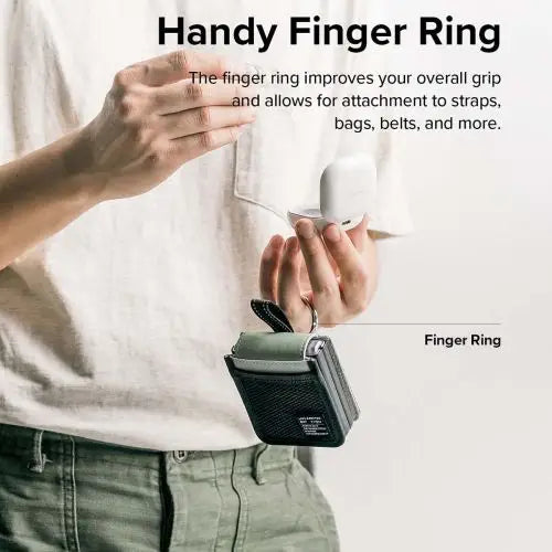 Ringke Galaxy Z Flip 4 Case Folio Signature Mesh Pocket Black - Wireless In-Ear Headphones