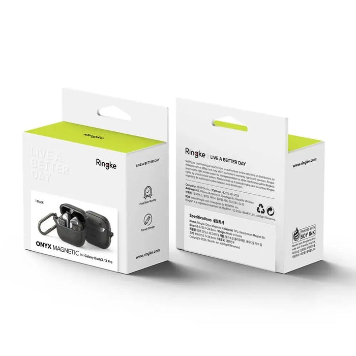 Ringke Onyx MagSafe Case for Samsung Galaxy Buds 3 / 3 Pro - Black - Cell phone cases and covers<<<HurtelXML