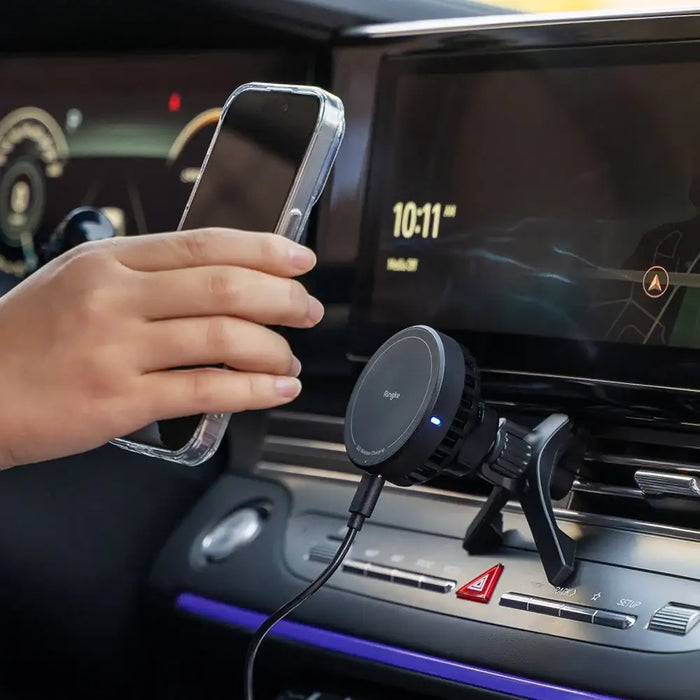 Ringke Peltier QI2 MagSafe 15W Wireless Car Charger for Air Vent - Black - Cell phone USB charger<<<HurtelXML