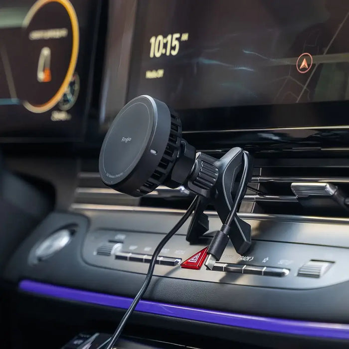 Ringke Peltier QI2 MagSafe 15W Wireless Car Charger for Air Vent - Black - Cell phone USB charger<<<HurtelXML