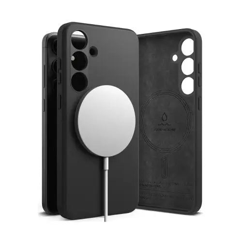 Ringke Samsung Galaxy S24 Case Silicone Magnetic Black - Wireless In-Ear Headphones