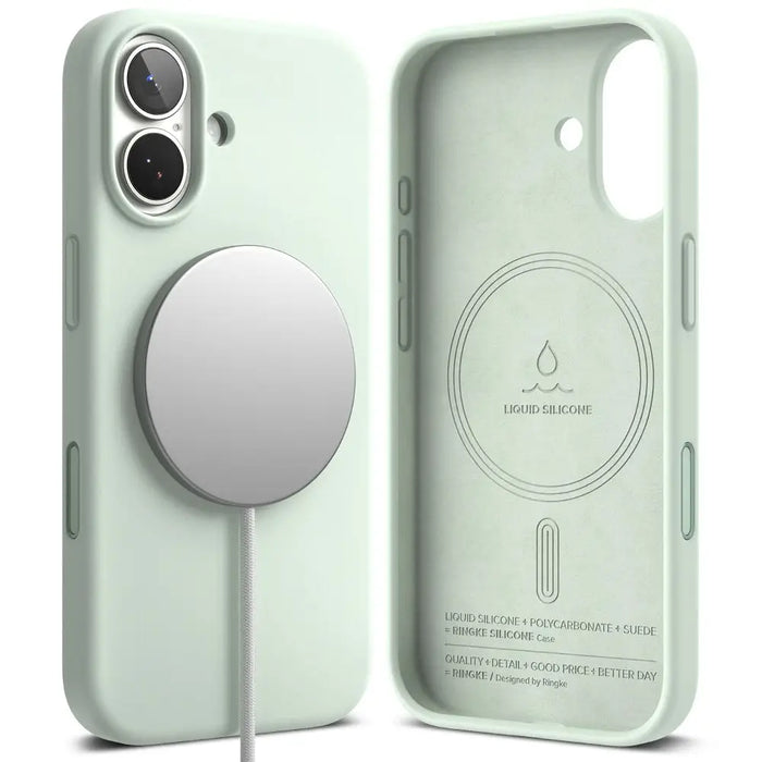 Ringke Silicone Magnetic MagSafe Case for iPhone 17 Pro - Mint - Cell phone cases and covers<<<HurtelXML