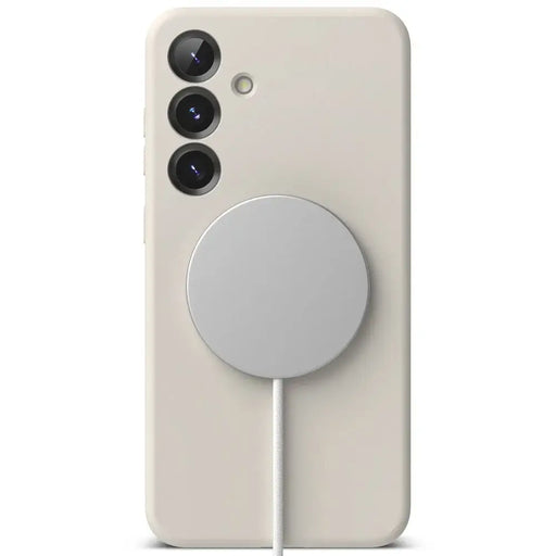 Ringke Silicone MagSafe Case for Samsung Galaxy S25 - Beige - Cell phone cases and covers<<<HurtelXML