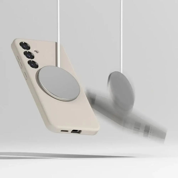 Ringke Silicone MagSafe Case for Samsung Galaxy S25+ - Beige - Cell phone cases and covers<<<HurtelXML