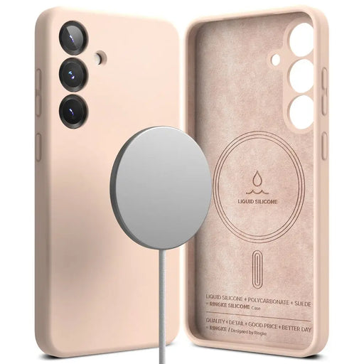 Ringke Silicone MagSafe Case for Samsung Galaxy S25+ - Pink - Cell phone cases and covers<<<HurtelXML