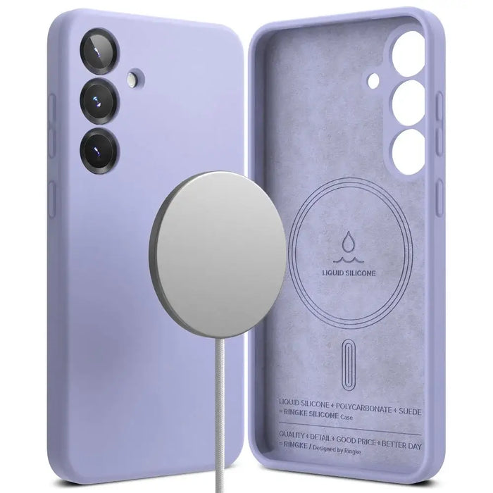 Ringke Silicone MagSafe Case for Samsung Galaxy S25 - Purple - Cell phone cases and covers<<<HurtelXML