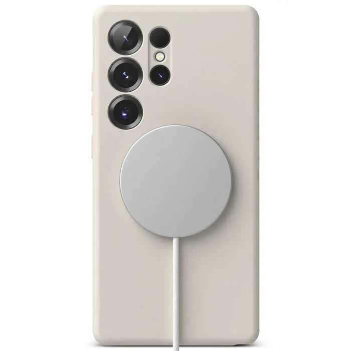 Ringke Silicone MagSafe Case for Samsung Galaxy S25 Ultra - Beige - Cell phone cases and covers<<<HurtelXML